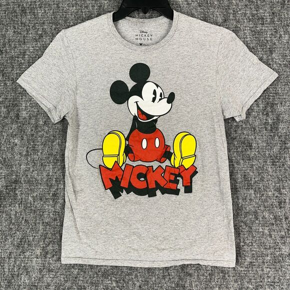 Mickey Mouse Shirt‎ Mens Small Disney Authentic Basic Casual Short-sleeve Tee - Picture 1 of 9
